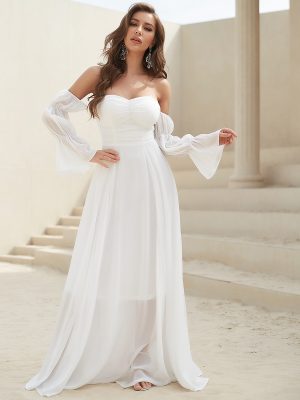 Long Sleeve Tube Top Chiffon Dress