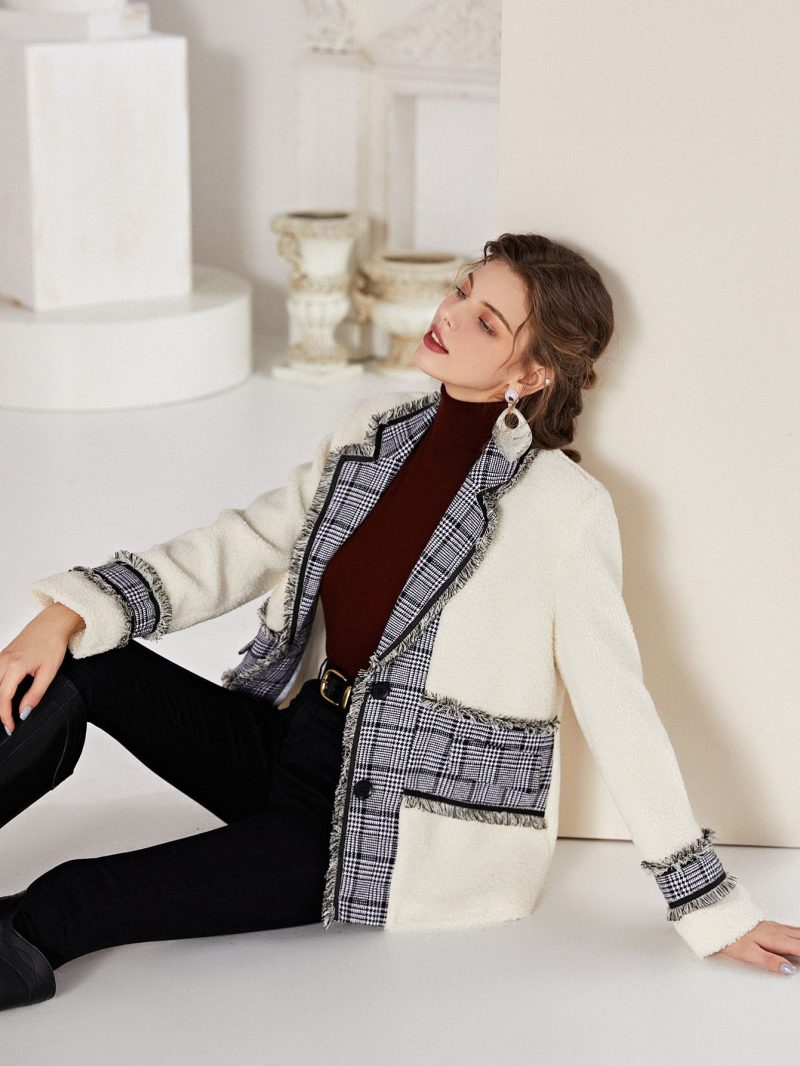Casual Lambswool Shoulder Blazer for Autumn/Winter - Image 4