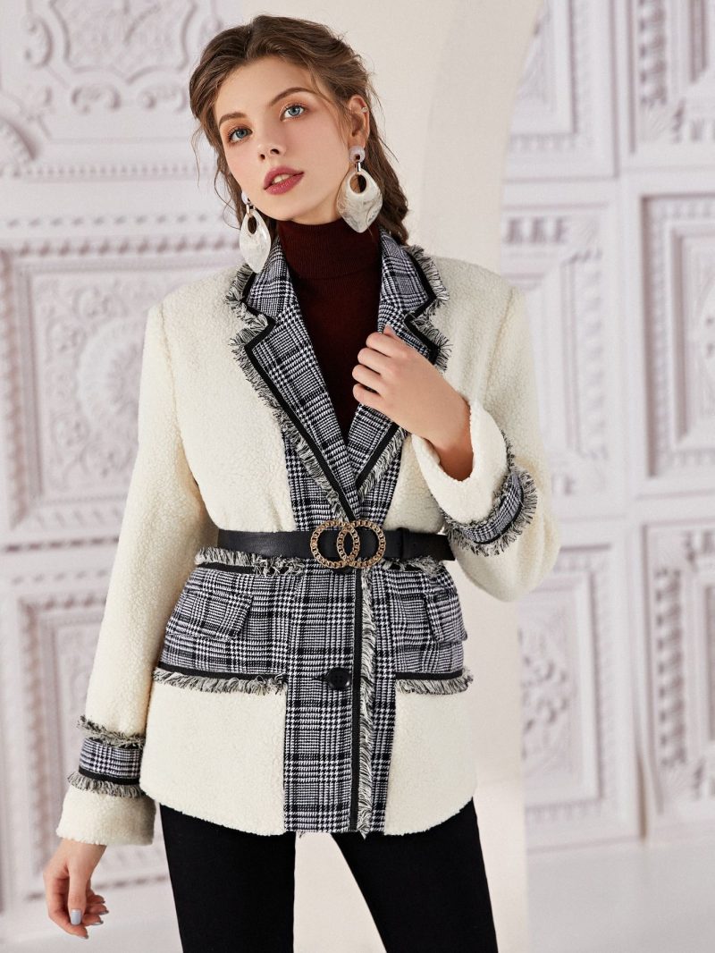 Casual Lambswool Shoulder Blazer for Autumn/Winter - Image 2