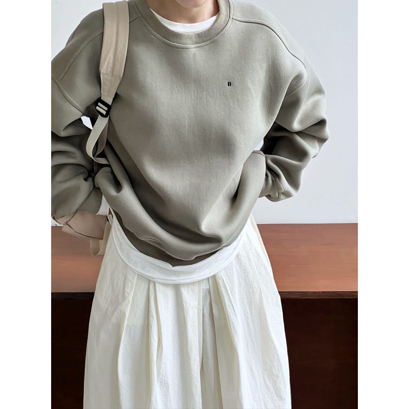Simple Loose Pullover Sweater | BF Style Long Sleeve Top - Image 2