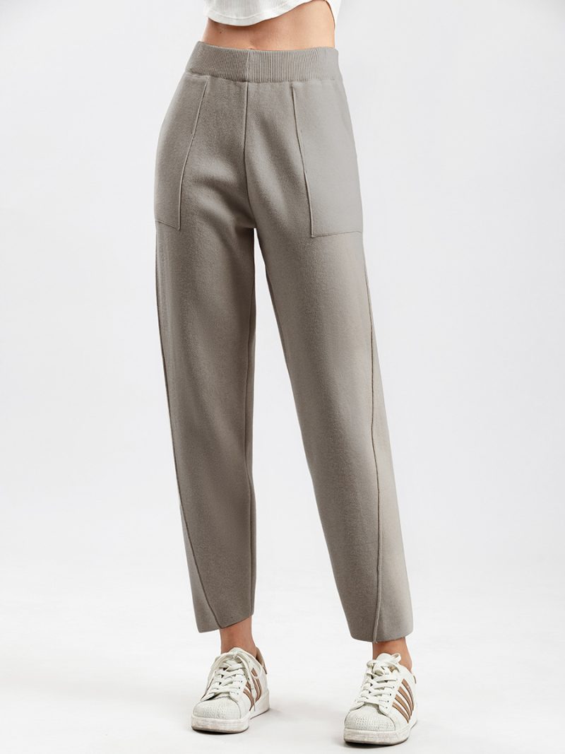 High Waist Knit Harem Pants: Winter Chic - Image 3