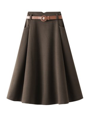 Popular Woolen A-line Skirt