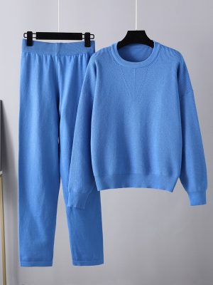 Loose Casual Knit Sweater Set: Autumn Comfort