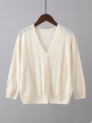 Ice Silk Knit Cardigan Coat