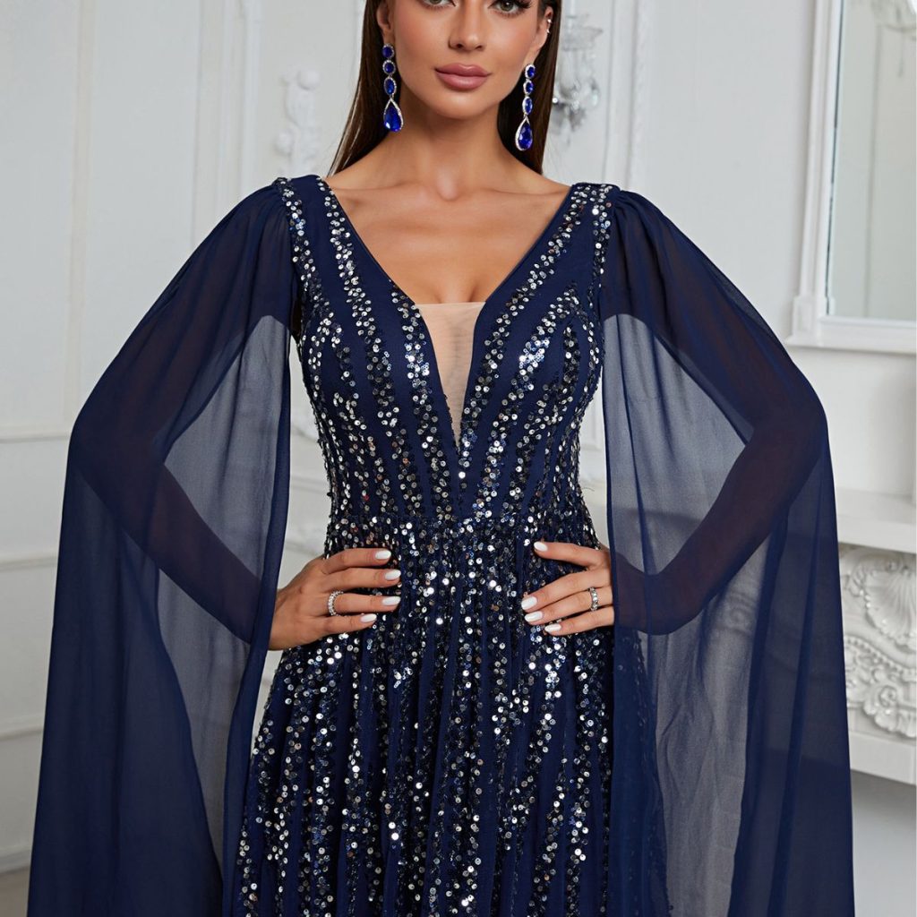 Heavy Embroidery Party Evening Dress - Image 5