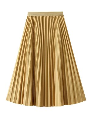 Spring Draping Viscose Linen Skirt