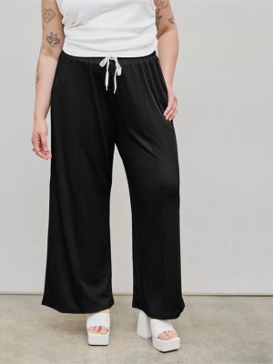 High Waist Straight Leg Pants for Plus Size Women