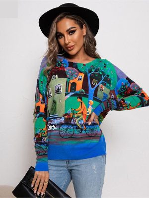 Casual Printing Sweater