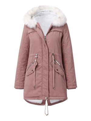 Mid-Length Hooded Cotton Padded Coat