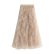 Elastic Waistband Slimming Mesh Stitching Irregular Asymmetric Skirt