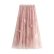 Feather Embroidery Mesh High Waist Bubble Skirt