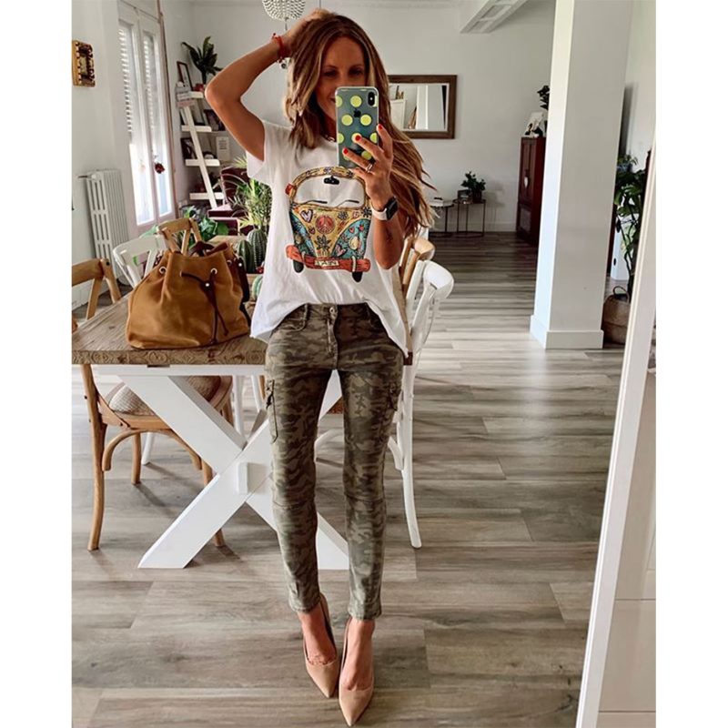 Bus Print Sweet Casual Tee - Summer - Image 2