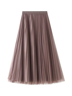 Reversible Gold Velvet Mesh Skirt