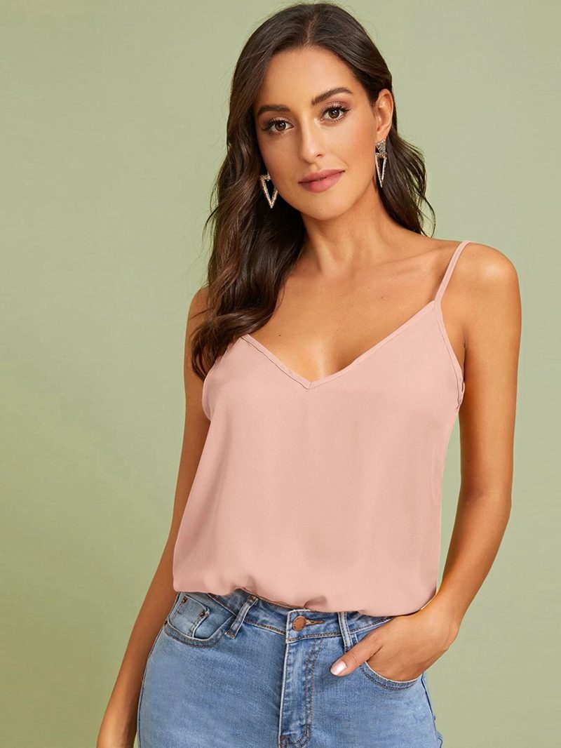 Summer Sleeveless V-Neck Pullover Top - Image 3