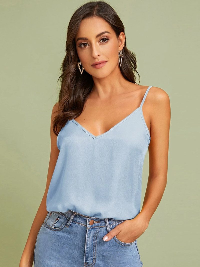 Summer Sleeveless V-Neck Pullover Top - Image 4