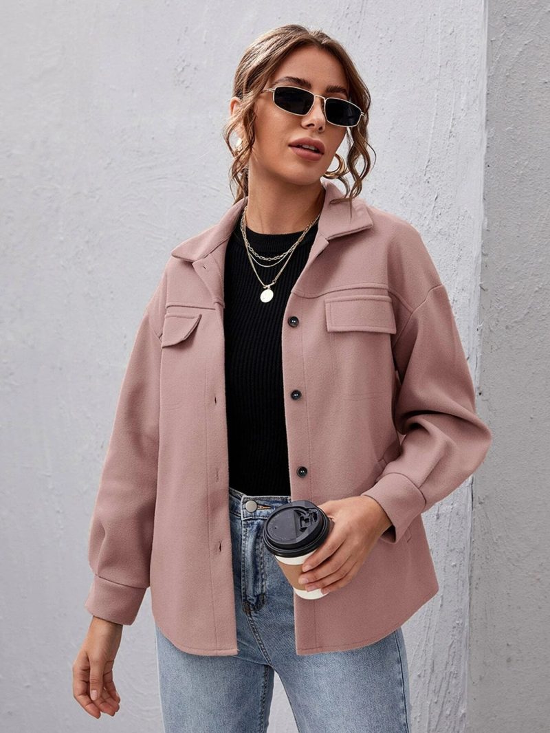 Winter Woolen Single-Breasted Coat - All-Match Baggy Style - Image 4