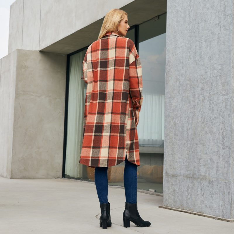 Mid-Length Single Breasted Wind Coat - Image 3