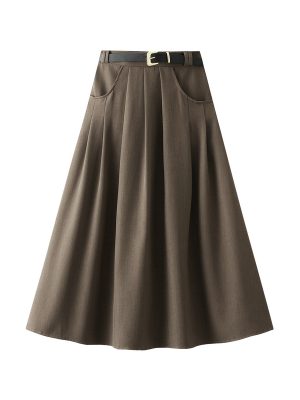 Preppy Pleated Half-Length Skirt