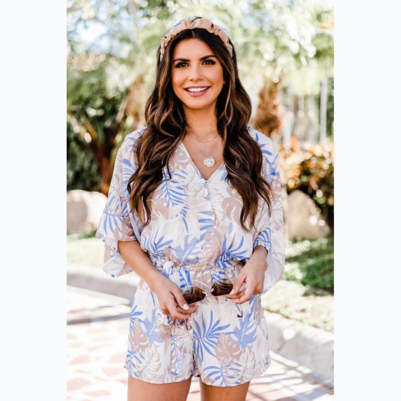 Digital Print V-Neck Casual Dress - Spring/Summer