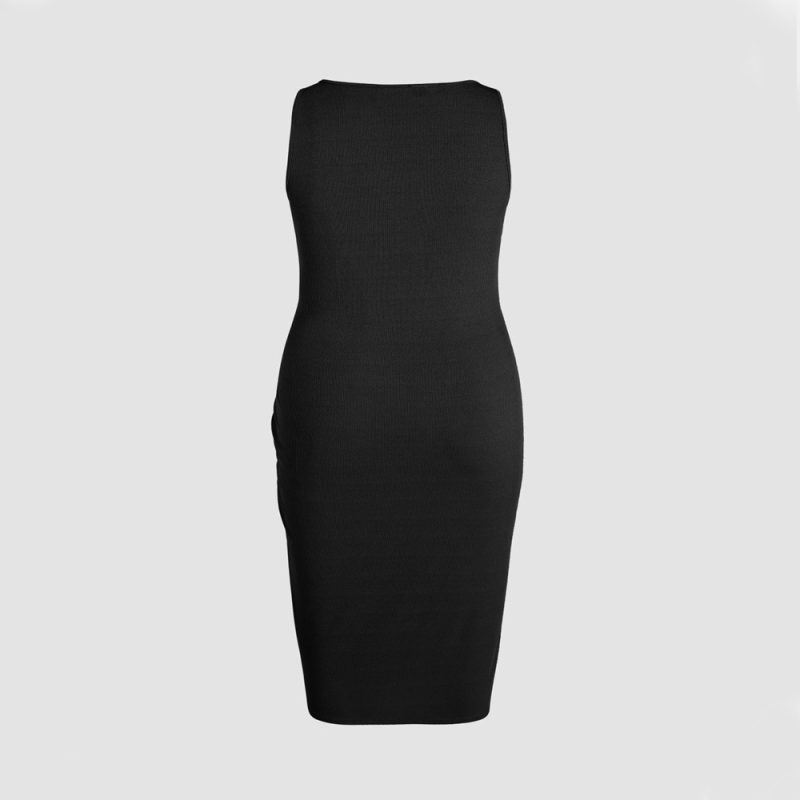 Plus Size Drawstring Cami Sheath Dress - Image 4