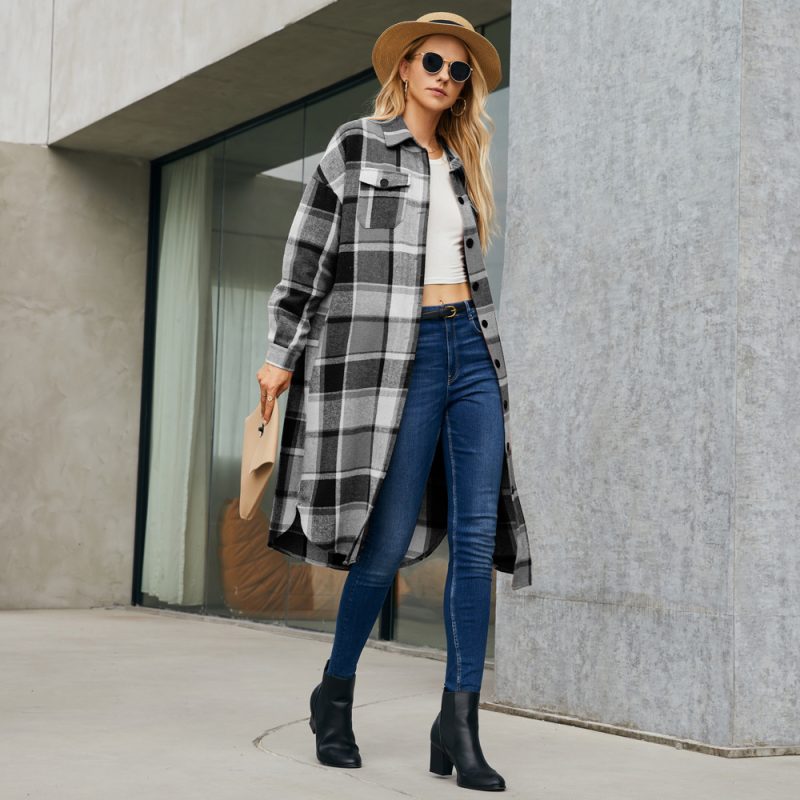 Mid-Length Single Breasted Wind Coat - Image 4