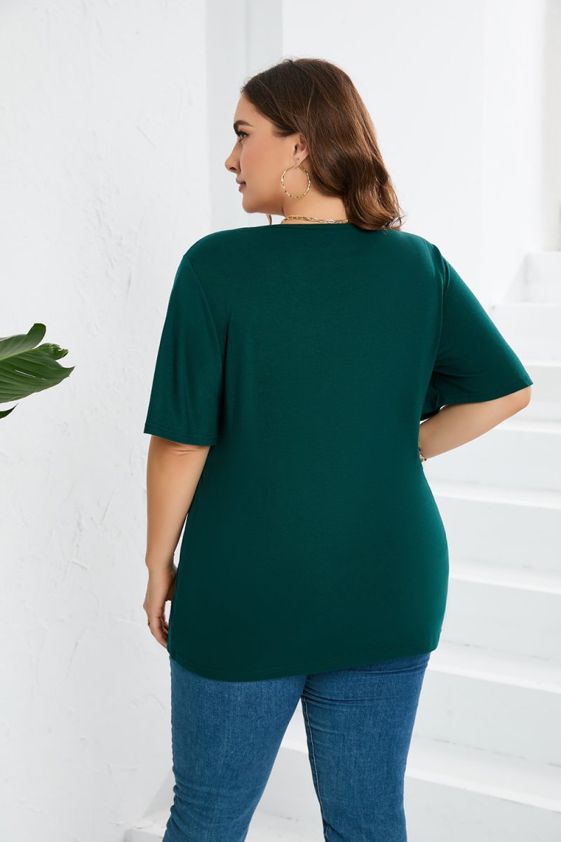 Plus Size Lace Patchwork T-Shirt - Image 4