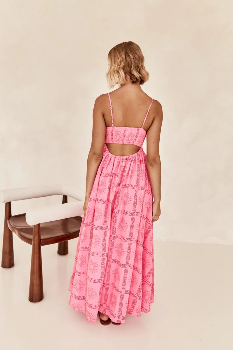 Fresh Printed Back Cutout Sling Dress - Summer Chic - Image 5