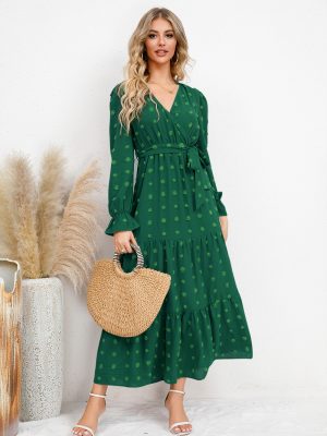 Solid Color Wide Hem Maxi Dress