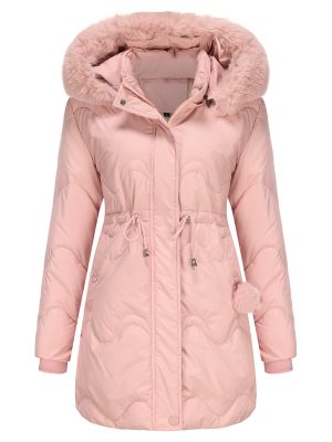 Wool Mid-Length Parka with Detachable Hat