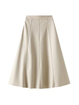 Autumn-Winter High Waist Retro Leather Skirt