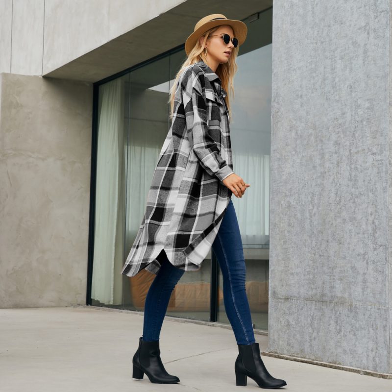 Mid-Length Single Breasted Wind Coat - Image 5