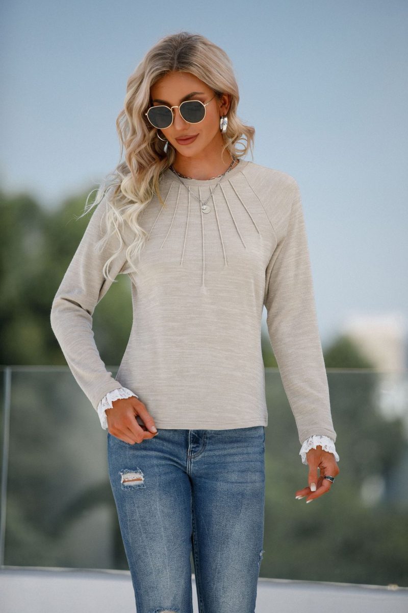 Solid Color Raglan Sleeve Sweater: Winter Chic - Image 3