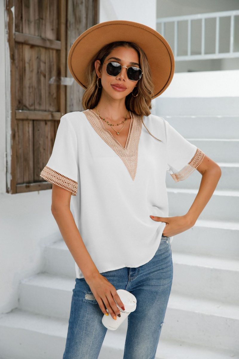 Chic V-Neck Women's Shirt: Trendy Top - Image 2
