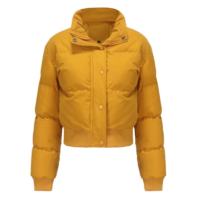 Autumn-Winter Short Cotton Jacket for Women with Long Sleeves - Image 6