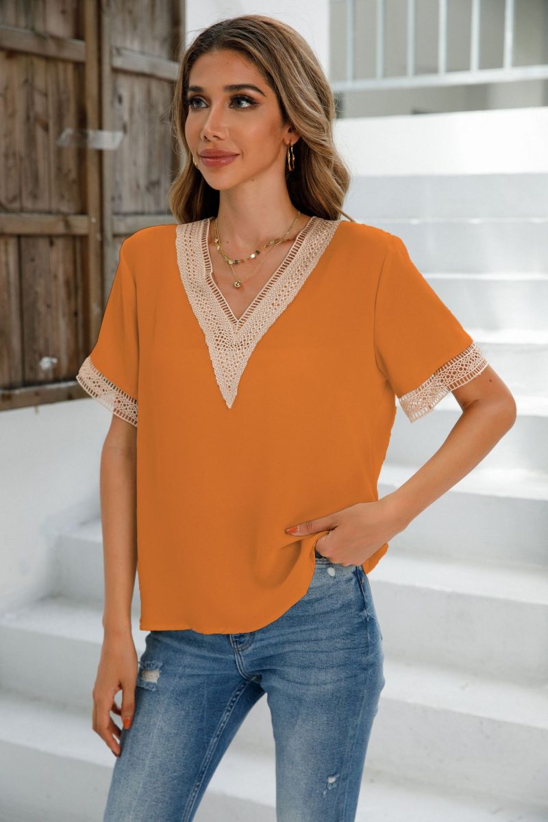 Chic V-Neck Women's Shirt: Trendy Top - Image 5