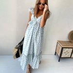 Summer Ruffled Printed Dress