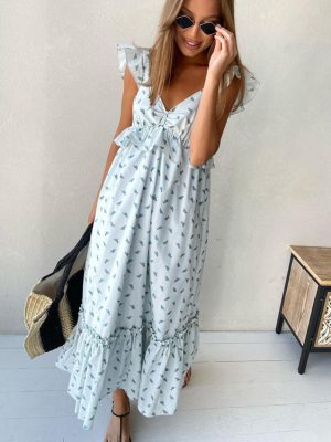 Summer Ruffled Printed Dress