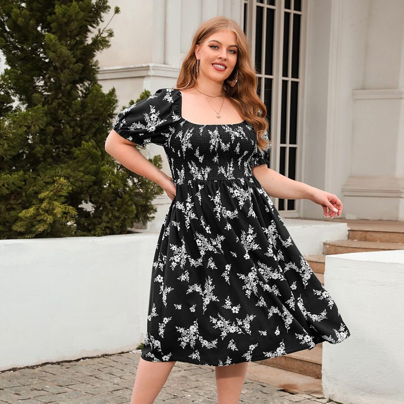 Bohemian Mid-Length Printed Holiday Dress - Image 2