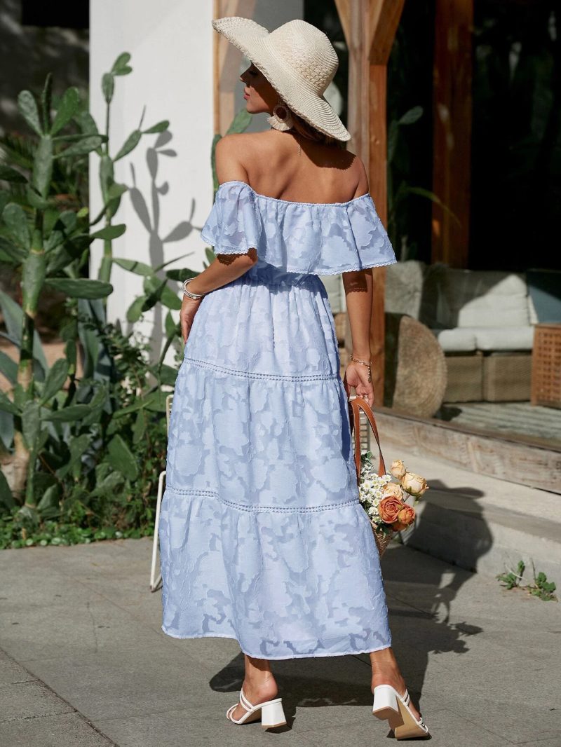 Popular Off-Shoulder Maxi Dress - Summer Chic - Image 2