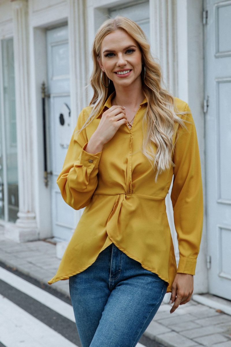 Classic Long Sleeve Women's Shirt: Wardrobe Essential - Image 2