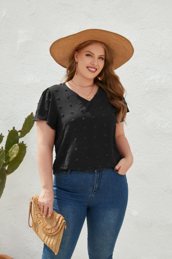 Plus Size V-Neck Casual T-Shirt - Image 2