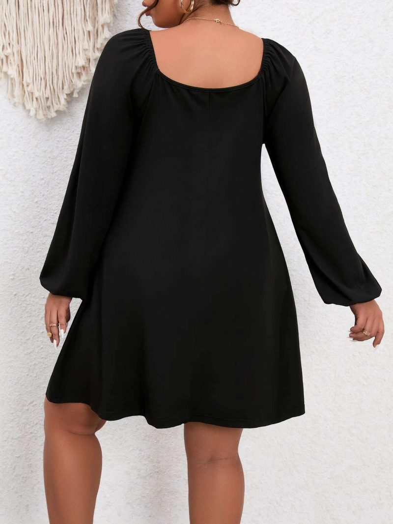 Plus Size A-Line Waist Elegant Dress - Image 3