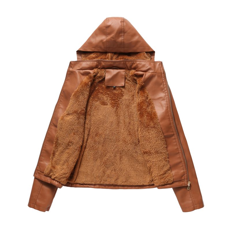 Fleece-Lined Zippered Slim Jacket for Women - Image 4