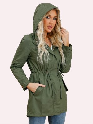 Loose Solid Color Cotton Women’s Coat