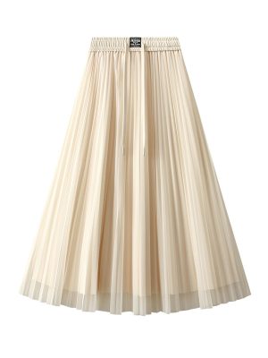 Korean Embroidered High Waist Mesh Skirt