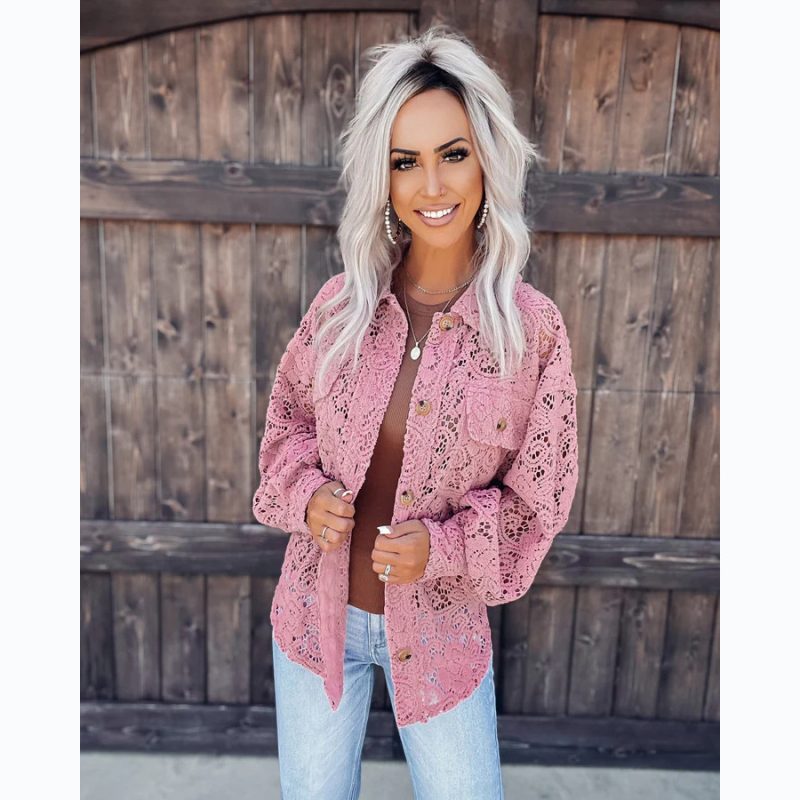 Waffle Collared Coat - Casual Autumn/Winter - Image 2