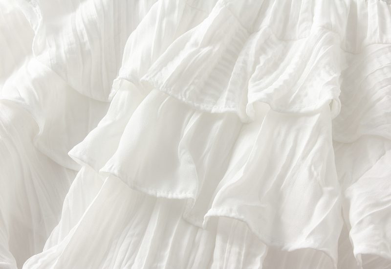 High Waist Tiered Miniskirt with Irregular Asymmetric Puff - Image 2