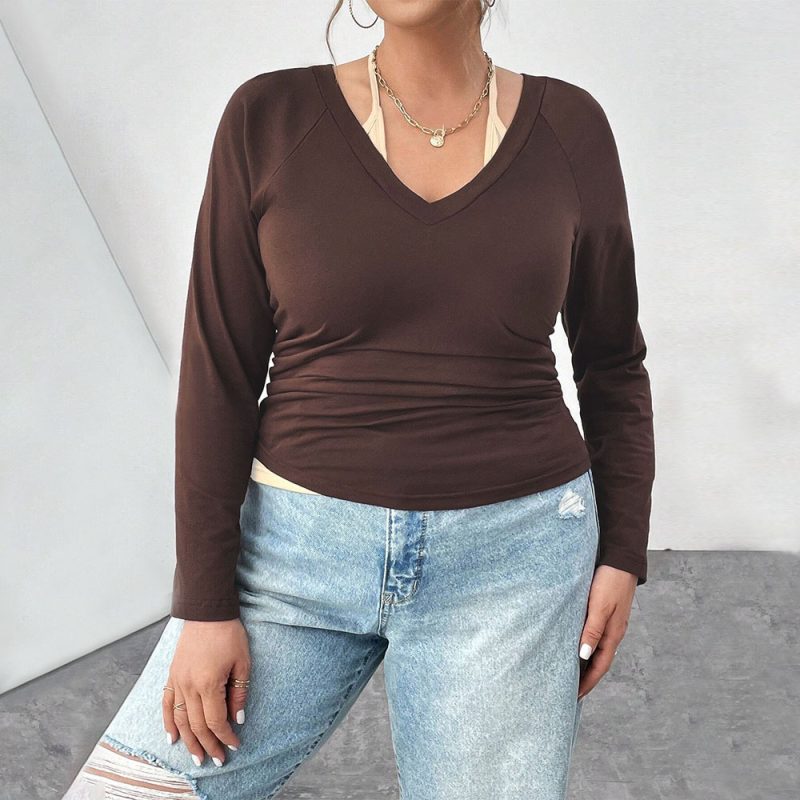 Plus Size Halter Faux Two-Piece Sweater - Image 3