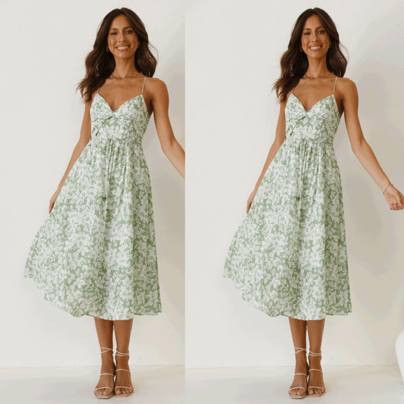 Sweet Spaghetti-Strap Floral Sundress - Spring/Summer - Image 5
