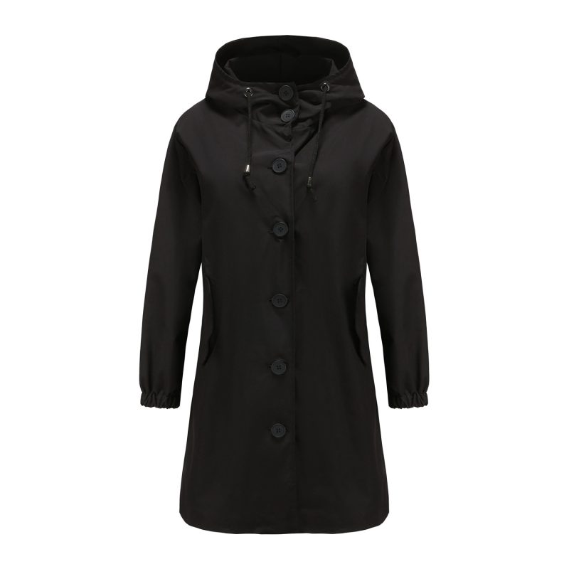 Waterproof Anorak Women's Loose Plus Size Trench Coat - Image 4